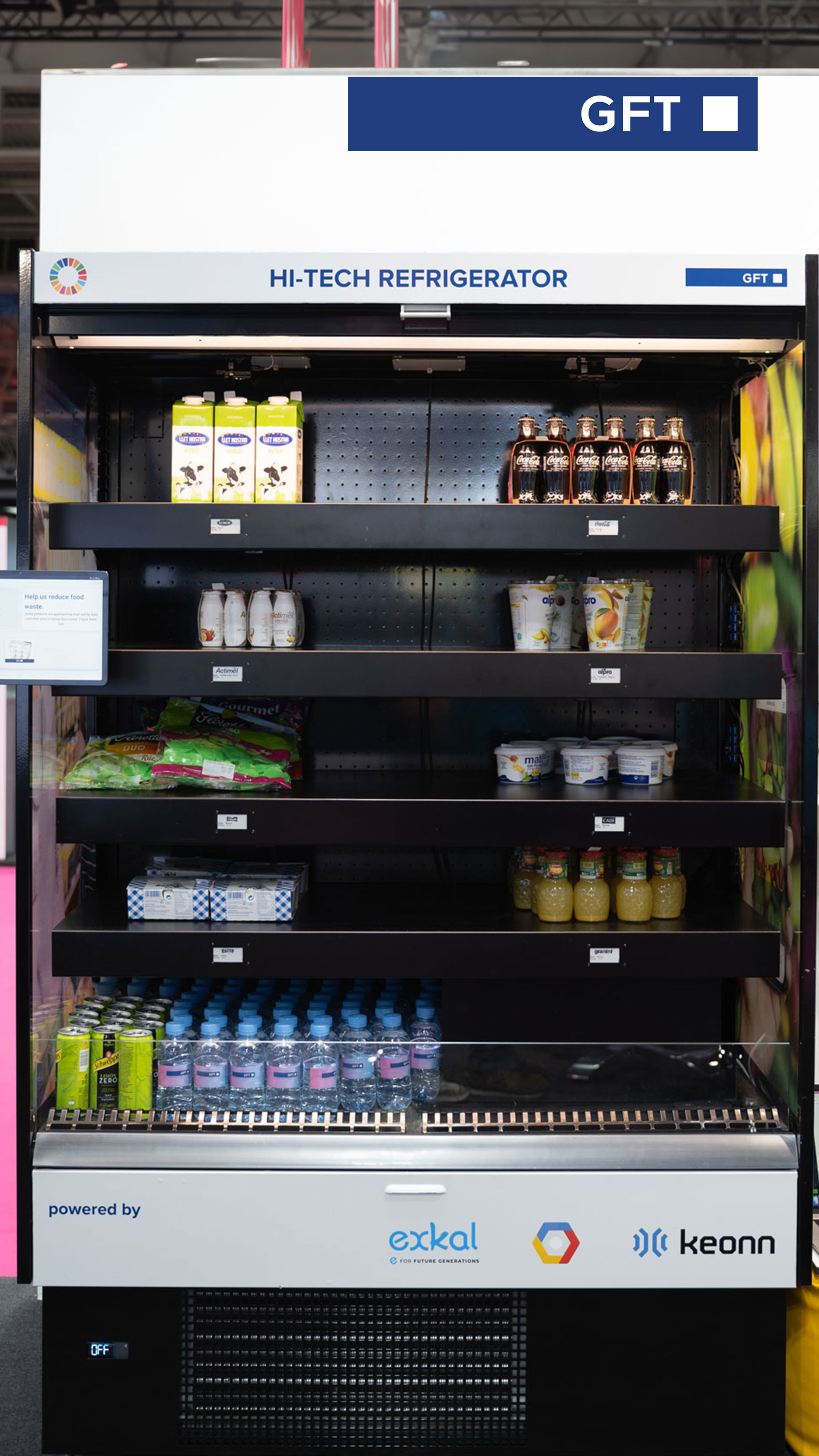 High-tech supermarket refrigerator